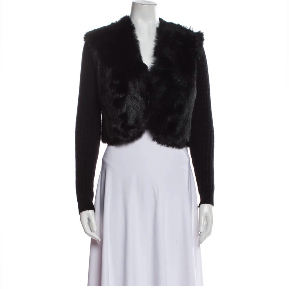 Ralph Lauren Black Label Shearling V-Neck Sweater!